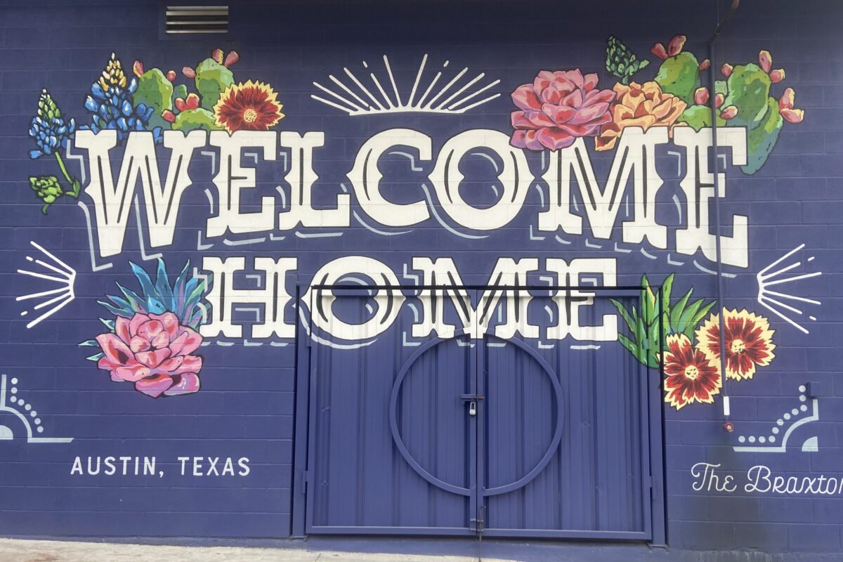 Welcome Home sign in Austin, Texas
