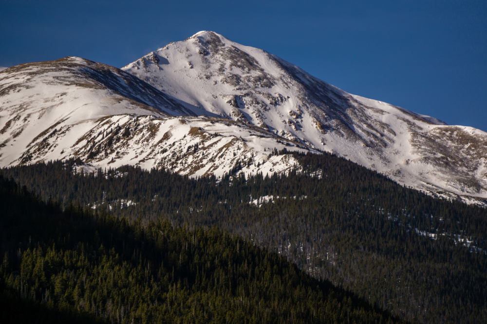 Mount Sniktau in early winter, near Loveland Pass, Colorado.